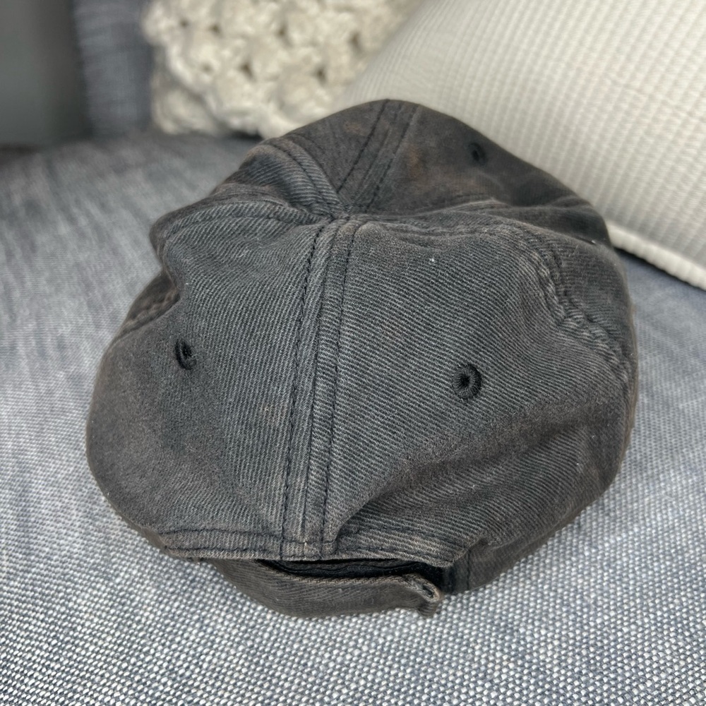 VINTAGE Balenciaga Logo Wave Baseball Hat Black Curved Brim SUPREME Condition - Picture 5 of 12